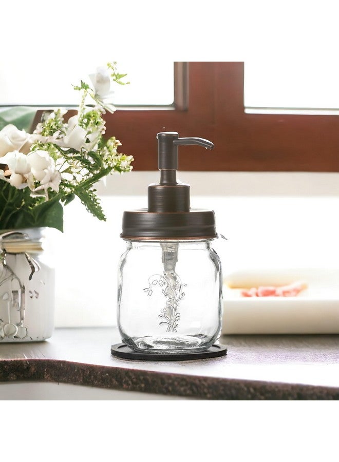 Industrial Rewind 12oz Mason Jar Oil Rubbed Bronze Soap and/or Lotion Dispenser for Hand Sanitizer; Petite, Cute and Compact Liquid Soap or Hand/Body Lotion Refillable Dispenser (Oil Rubbed Bronze, Single 12oz)  - Image 4