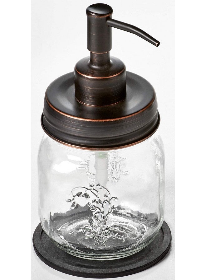 Industrial Rewind 12oz Mason Jar Oil Rubbed Bronze Soap and/or Lotion Dispenser for Hand Sanitizer; Petite, Cute and Compact Liquid Soap or Hand/Body Lotion Refillable Dispenser (Oil Rubbed Bronze, Single 12oz)  - Image 3