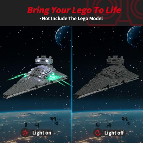 BRIKSMAX 20 Light Kit for Lego Imperial Star Destroyer Innovative Led Lighting Compatible with Lego Star Wars 75394 Not Included Lego Set - Image 5