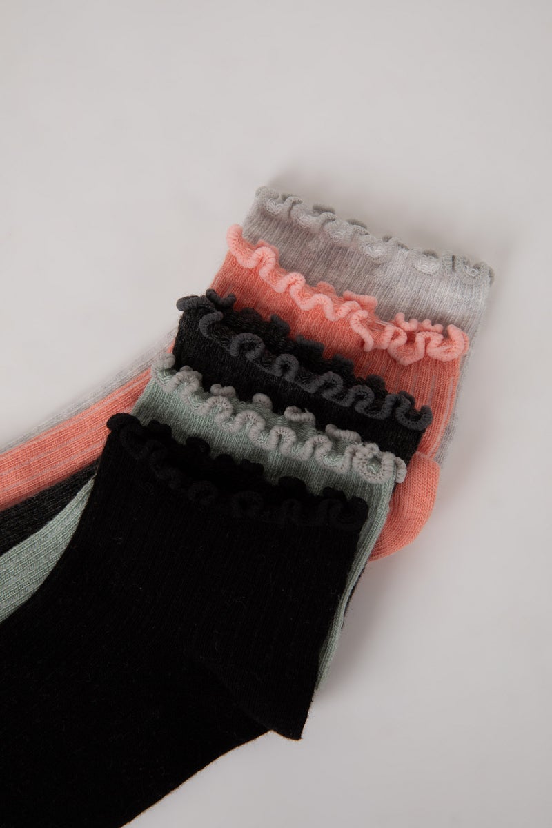 ديفاكتو شرابات قصيرة بناتي قطن - 5 قطع  - Image 3