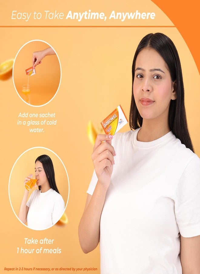 Leeford Gasowel Orange Ayurvedic Antacid Powder - 50 Sachets | Fast Relief from Acidity, Indigestion, Gas & Bloating | Refreshing Orange Flavour | 100% Natural Digestive Support | Travel-Friendly Sachets - Image 5