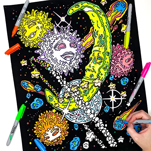 Stuff2Color Cosmos - Fuzzy Velvet Coloring Poster for Kids and Adults (Arrives uncolored) - Image 2