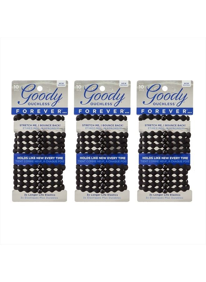 Goody Ouchless Hair Forever Women's Braided Elastics, 3 Count (Pack of 1) - Image 1