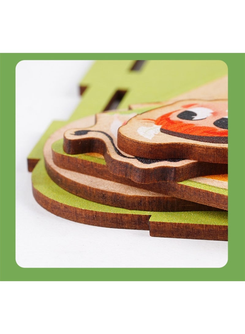 3D Wooden Plant Planting Puzzle Children's Puzzle Handmade Toy for Boys and Girls - Image 3