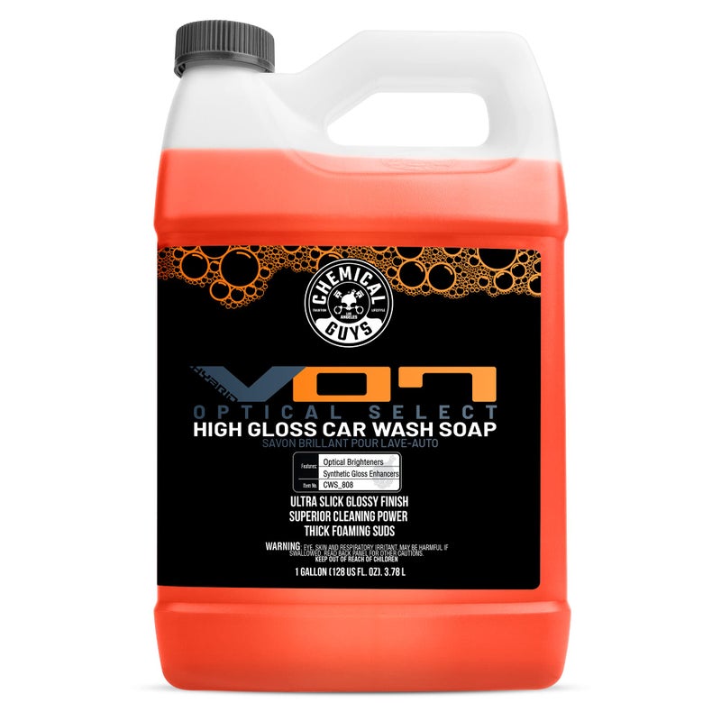 Chemical Guys CWS_808 Hybrid Foaming High Gloss Car Wash Soap Works with Foam Cannons Foam Guns or Bucket Washes Safe for Cars Trucks Motorcycles RVs  More 128 fl oz 1 Gallon Orange Scent
