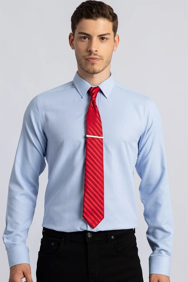 تودورس Modern Slim Fit Narrow Cut Dobby Men's Shirt