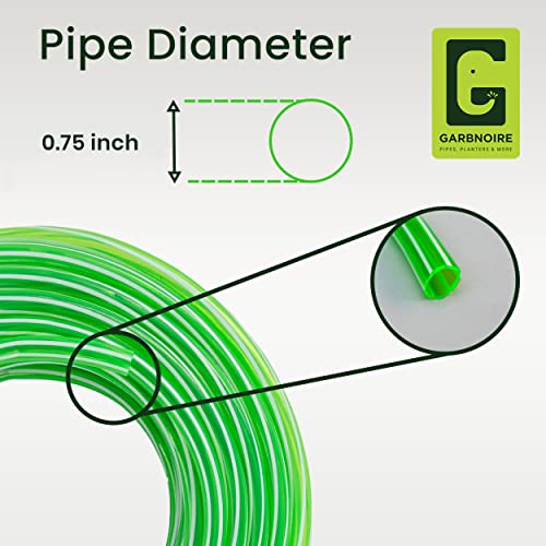 Garbnoire 0.75 Inch PVC Green Striped Pipe| Lightweight, Durable & Flexible| Accessories Hose Connector & Clamps| Watering Garden, Cleaning| Outdoor-Indoor Use (10 Meter (32.8 ft)) - Image 5