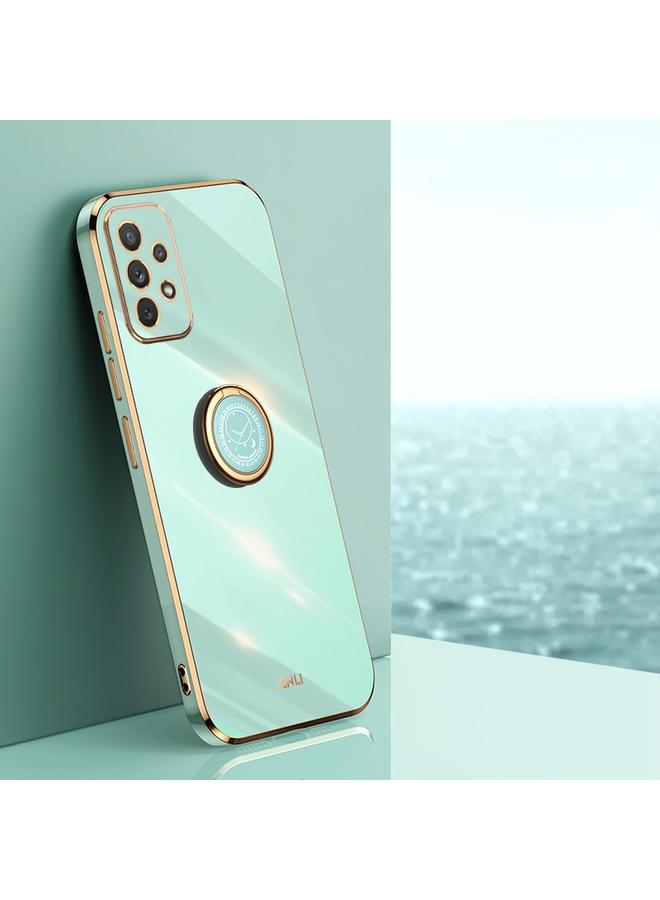 erorex Case For Samsung Galaxy A73 5G XINLI Straight Edge 6D Electroplate TPU Phone Case with Ring Holder - Image 1