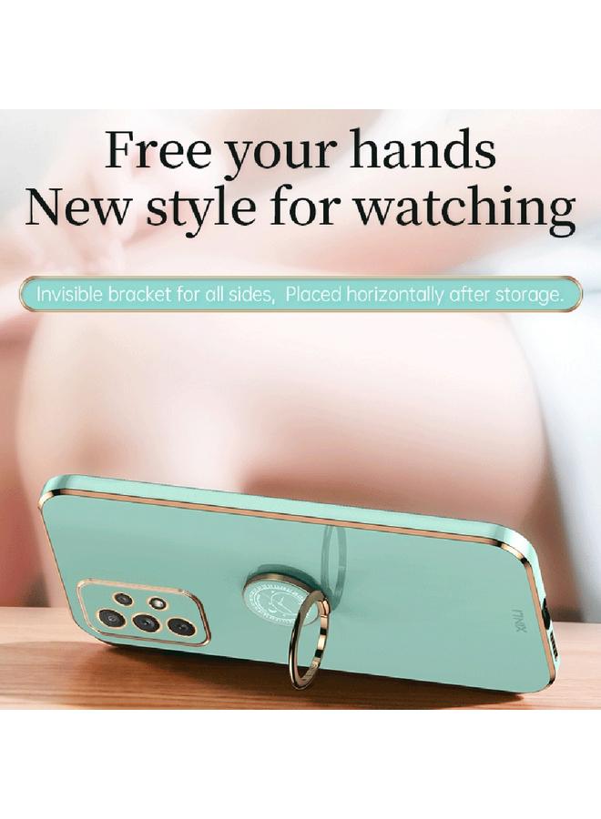erorex Case For Samsung Galaxy A73 5G XINLI Straight Edge 6D Electroplate TPU Phone Case with Ring Holder - Image 4