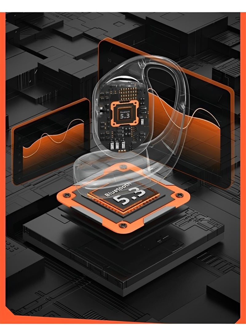 ريوكل سماعات رأس مفتوحة الأذن سماعات توصيل عظمي مريحة بمشبك سماعات أذن لاسلكية بلوتوث 5.3 سماعات أذن رياضية 99 ساعة سماعات أذن عالية الدقة IPX5 للجري - Image 5