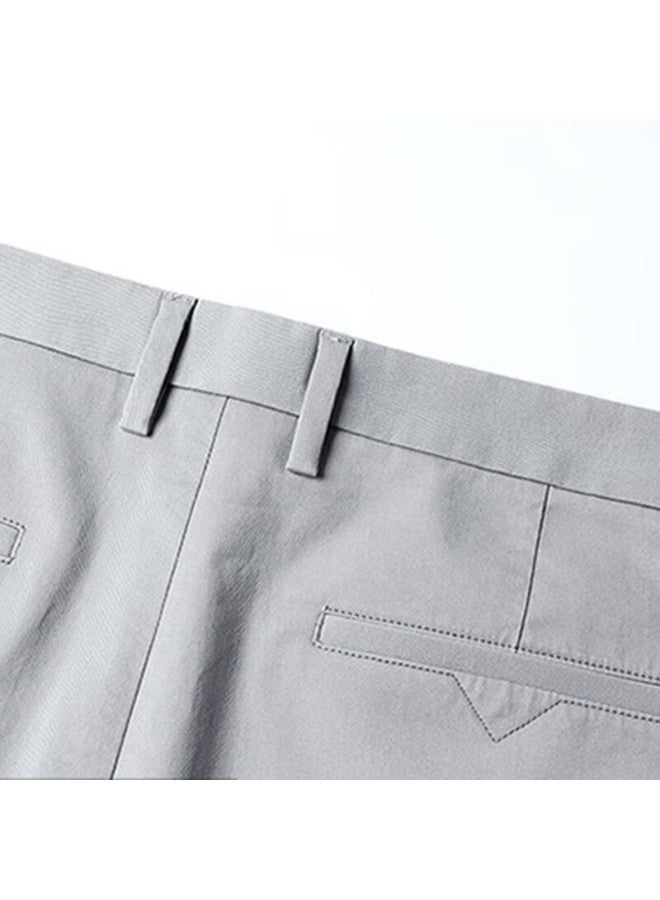 Tucano Casual Pants For Men, Summer Business Casual Straight-leg Slim-fit Solid Color Versatile Long Dress Pants, Men's Clothing, Black, Size 28 - Image 2