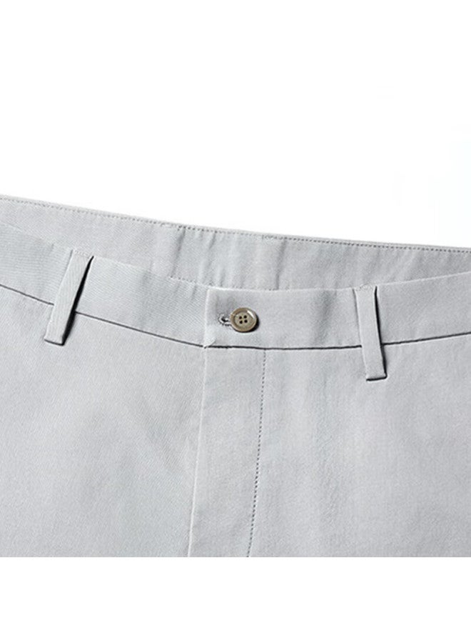 Tucano Casual Pants For Men, Summer Business Casual Straight-leg Slim-fit Solid Color Versatile Long Dress Pants, Men's Clothing, Black, Size 28 - Image 4