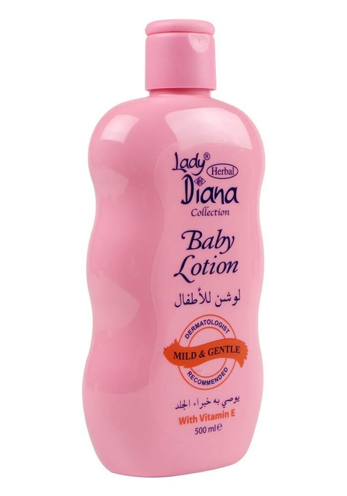 Lady Diana Herbal Collection Mild & Gentle Baby Lotion 500ml with Vitamin E - Image 2