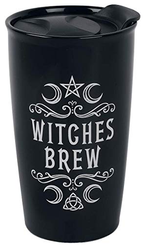 Alchemy Gothic The Vault Crescent Witches Brew Double Walled Ceramic Coffee Mug - Image 2
