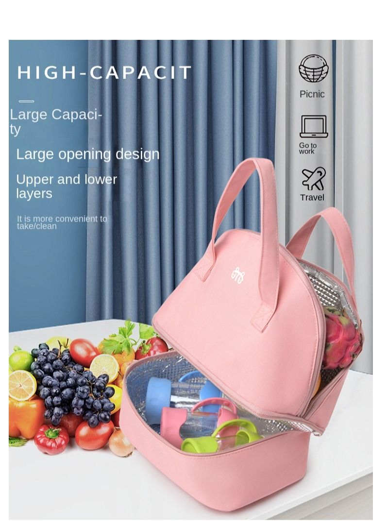 XiuWoo Lunch Bag Bento Bag, Thickened Thermal Insulation Refrigerated Tote Box Carrying for Students Ladies Men Picnic Work Outdoor - Image 4