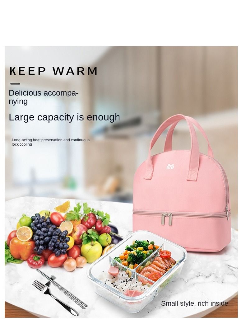 XiuWoo Lunch Bag Bento Bag, Thickened Thermal Insulation Refrigerated Tote Box Carrying for Students Ladies Men Picnic Work Outdoor - Image 3