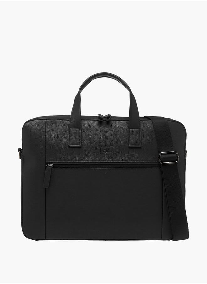 LBL by Shoexpress Men Textured Laptop Bag with Detachable Strap and Zip Closure  - Image 1