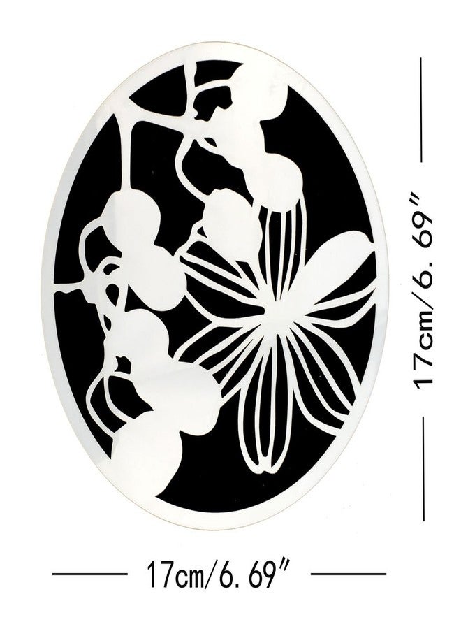 Hyamass 8-Pack Floral Painting Stencils - Round Hollow-Out Reusable Craft Stencils for DIY Wall Art, Canvas, & Fabric Decoration - Image 2