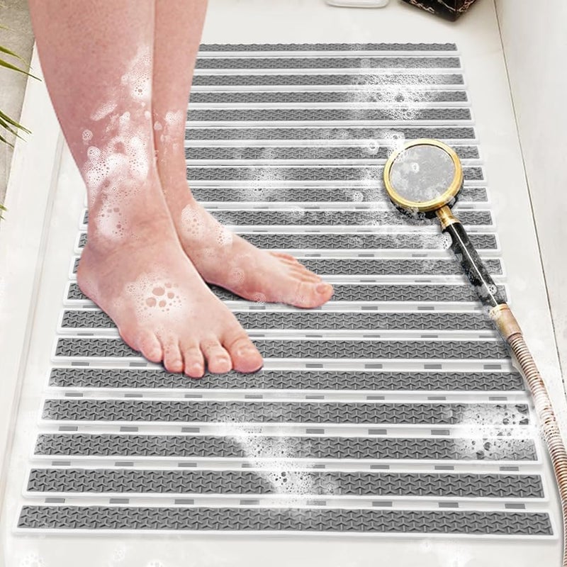 BIGTHREE® Non-Slip Bath Mat, Non-slip Bath Mat with Shower Floor Mat, Divisible Non-Slip Shower Mat, Can Long-term Use, Adults and Children Bath Floor Mat for Home, Gym, Spa - Image 1