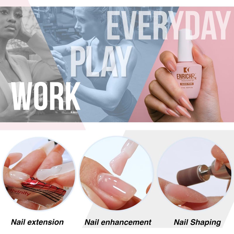 KUPA GelFinity EnrichRx Infused Builder Gel 0.57 fl oz - Ultra Clear - Image 2