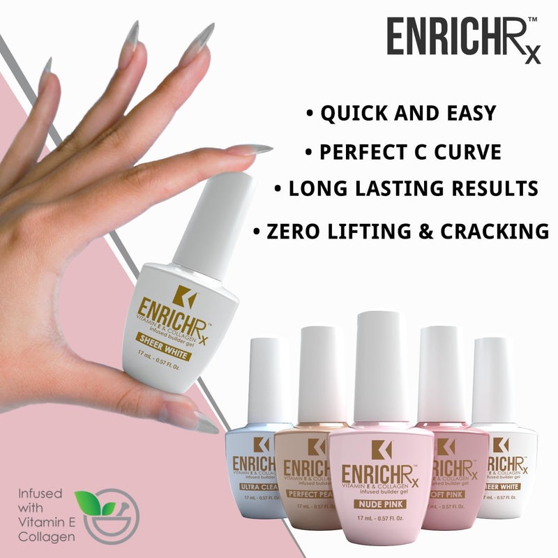 KUPA GelFinity EnrichRx Infused Builder Gel 0.57 fl oz - Ultra Clear - Image 3