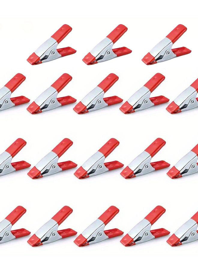 25Pcs 2 Inch Heavy Duty Metal Spring Clamps Red Rubber Coated Grip For Woodworking - Image 3