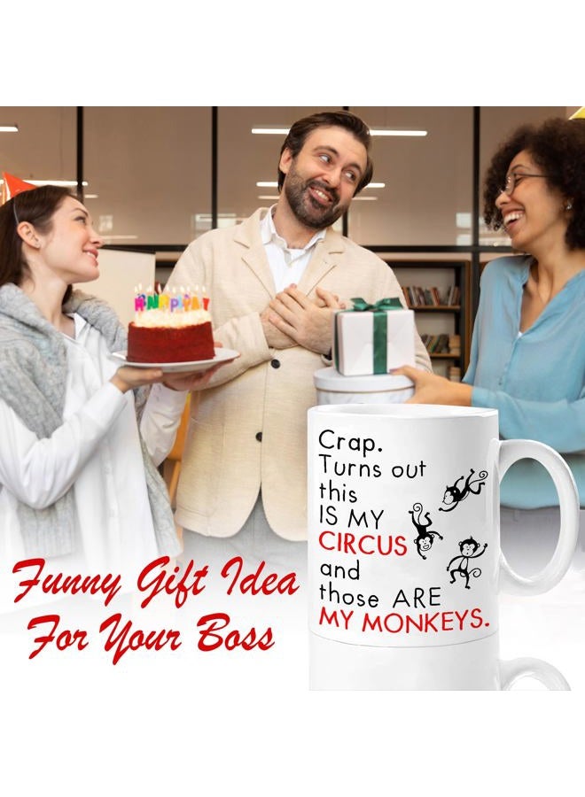 HZIZI Turns Out This Is My Circus Mug These Are My Monkeys Funny Mom Mugs - Best Birthday Gifts for Mom, Mother, Boss – Funny Christmas Gifts For Mom from Daughter Son – Funny Coffee Mug For Mom 11oz - Image 2
