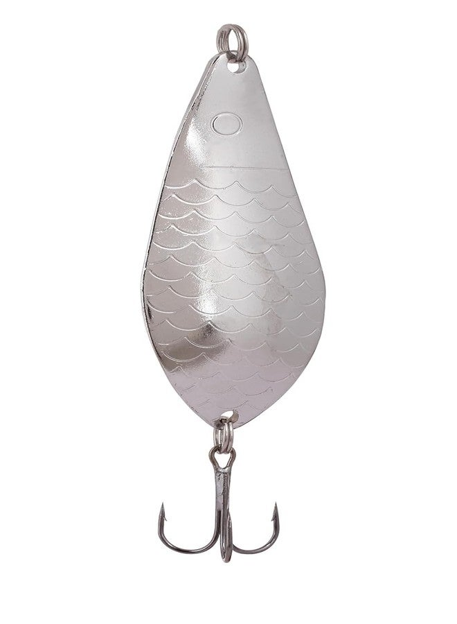 Neza طعم صيد فضي فاخر على شكل ملعقة مع خطاف ثلاثي - Image 2