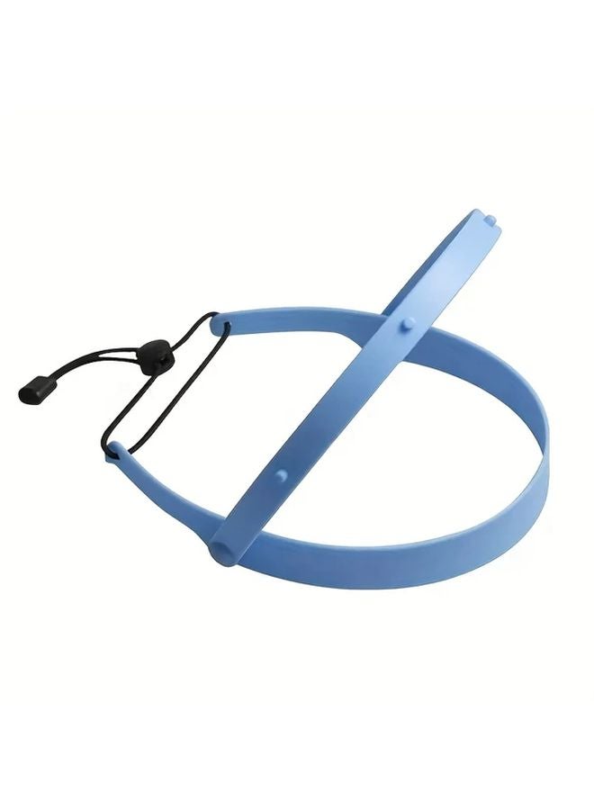Blue Reusable Face Shield 1 Frame 10 Protective Films Adjustable Full Face Cover - Image 3