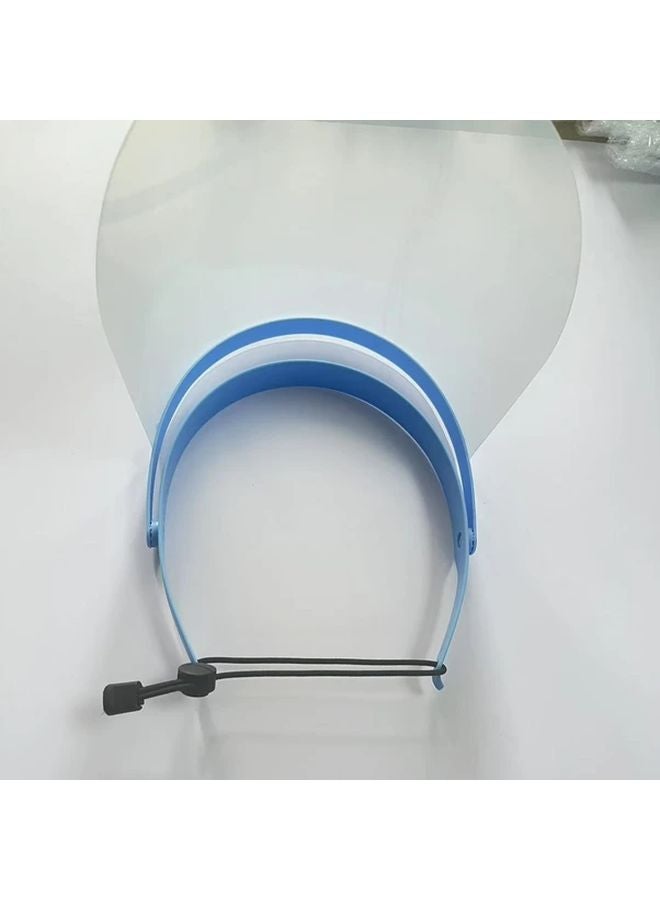 Blue Reusable Face Shield 1 Frame 10 Protective Films Adjustable Full Face Cover - Image 4