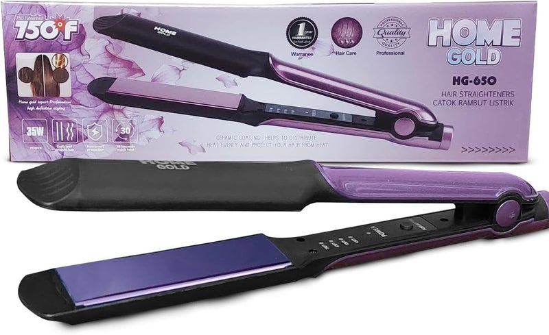 Hair Straightener HG-650 Black & Pink - Image 1