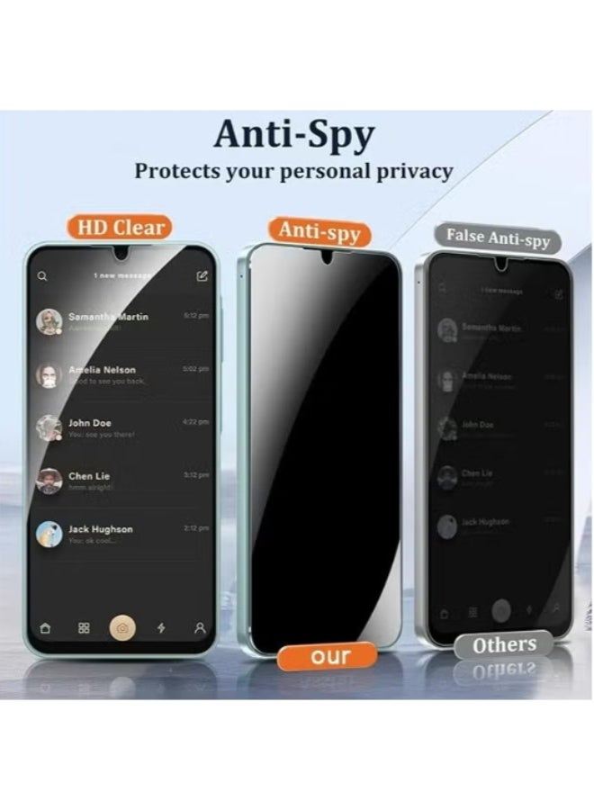 2 Pack Privacy Screen Protector for Samsung Galaxy A16 4G/5G,Anti-Spy Tempered Glass,Ultra HD, Anti-Scratch, Bubble-Free, Easy Install 9H Protective Glass - Image 2