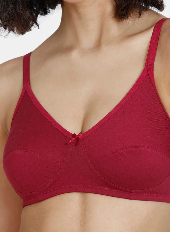 zivame Zivame Solid Non-Padded T-shirt Bra with Hook and Eye Closure