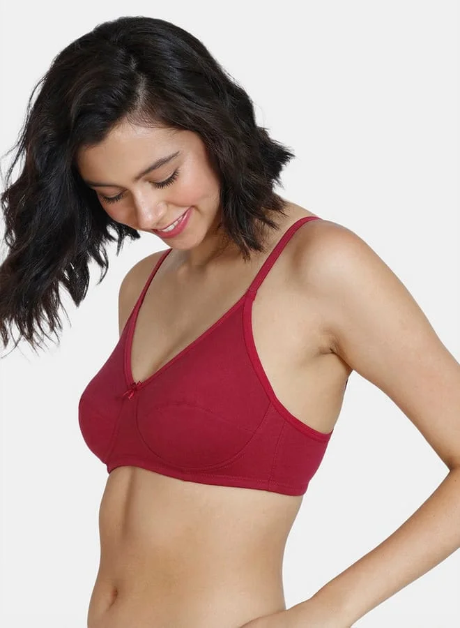 zivame Zivame Solid Non-Padded T-shirt Bra with Hook and Eye Closure