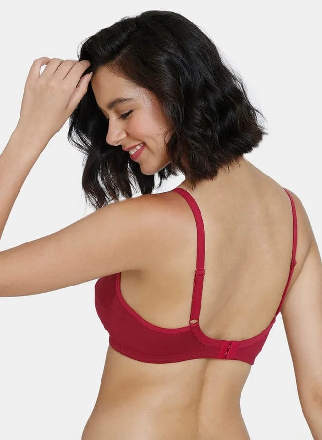 zivame Zivame Solid Non-Padded T-shirt Bra with Hook and Eye Closure