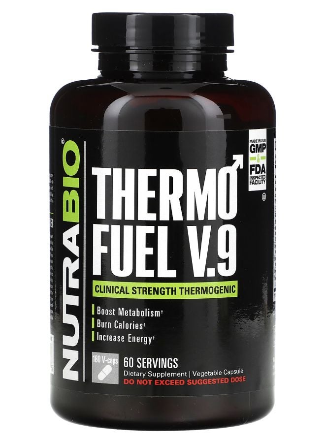 NutraBio ThermoFuel V.9 for Men 180 V-Caps