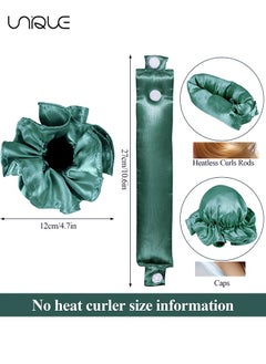 Unique 2Pcs New Satin Heatless Hair Curler, Hair Rollers for Heatless Curls with Hair Caps, Soft Curling Rod Headband for Long Hair, No Heat Curling Headband Can Sleep in Overnight, DIY Hairstyling Tools for  - Image 2