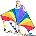 Honbo Large Delta Kite for Kids AdultsExtremely Easy to Fly Kite for Beach TripString Line Includedwith Colorful Colors TailPerfect for Beginners - Image 3