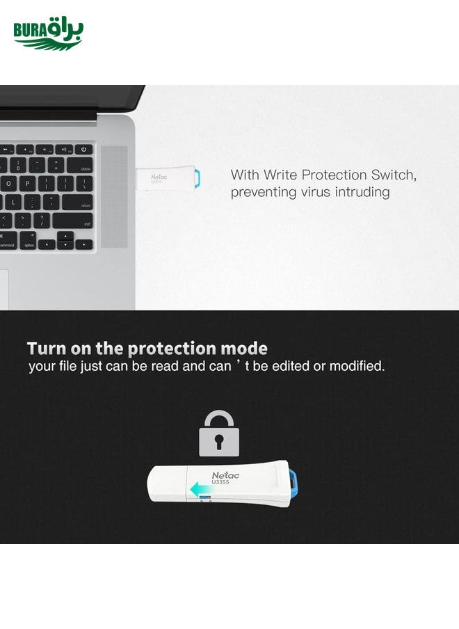 BURAQ - Netac U335S USB 3.0 High Speed Antivirus Write Protection USB Flash Drives U Disk, Capacity:32GB - Image 1