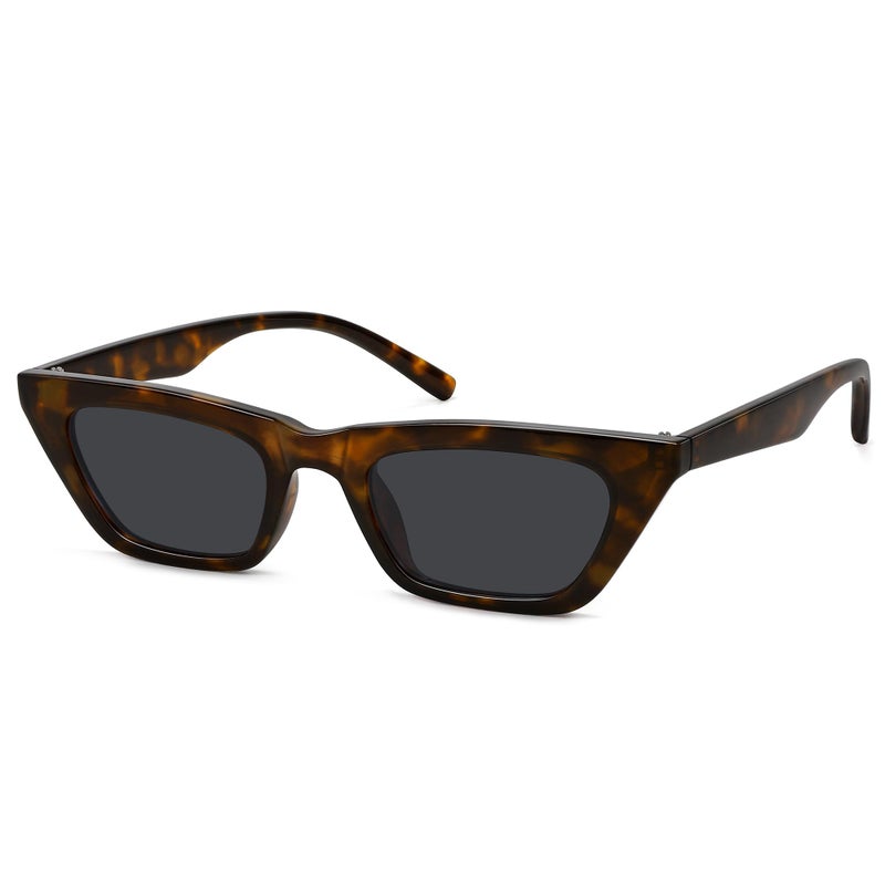 Fozono Narrow Square Cat Eye Sunglasses for Women | Retro Vintage-Chic UV400 Protection Driving shades, Petite-Friendly for Beach, Vacations & Daily Wear - Image 1