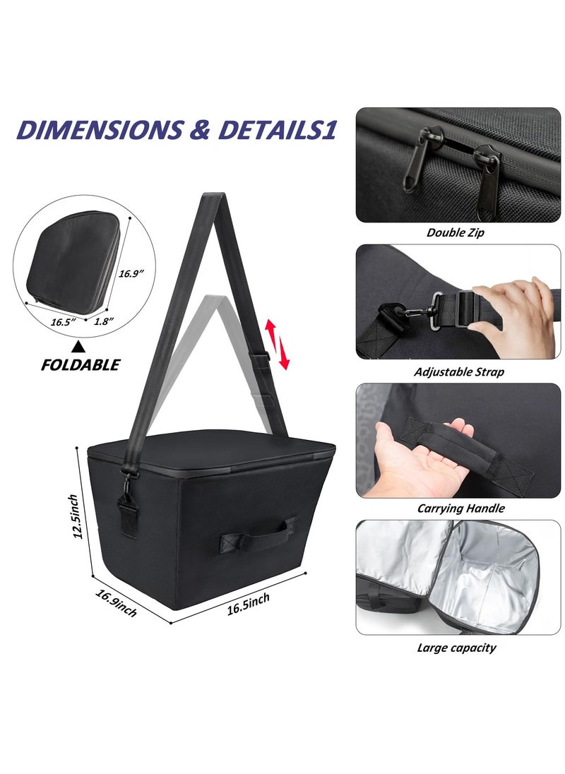 Excefore - Frunk Cooler Organizer for Model Y 2020-2021, Camping Cooler Insulated Bags, Waterproof Two Bags Front Trunk Storage Organizers for Tesla Model Y Interior Accessories (Model Y) - Image 1