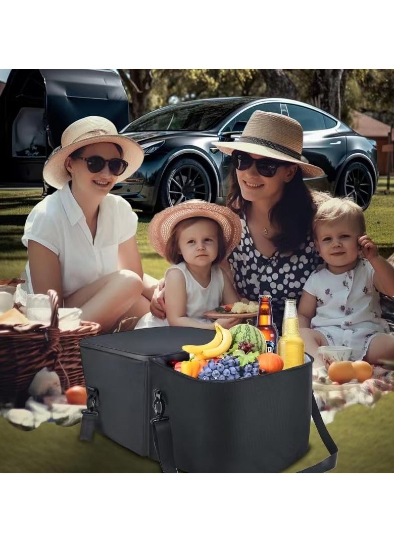 Excefore - Frunk Cooler Organizer for Model Y 2020-2021, Camping Cooler Insulated Bags, Waterproof Two Bags Front Trunk Storage Organizers for Tesla Model Y Interior Accessories (Model Y) - Image 1
