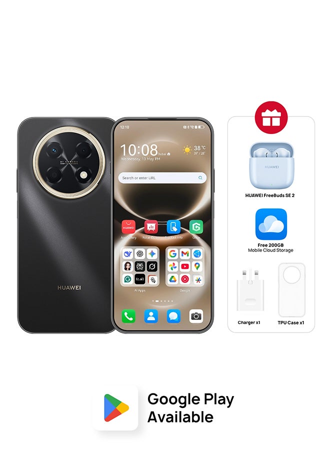 HUAWEI Nova 15 Max Dual SIM Smartphone Golden Black Smartphone 8GB RAM + 256GB - Middle East Version with Google Playstore - Image 1