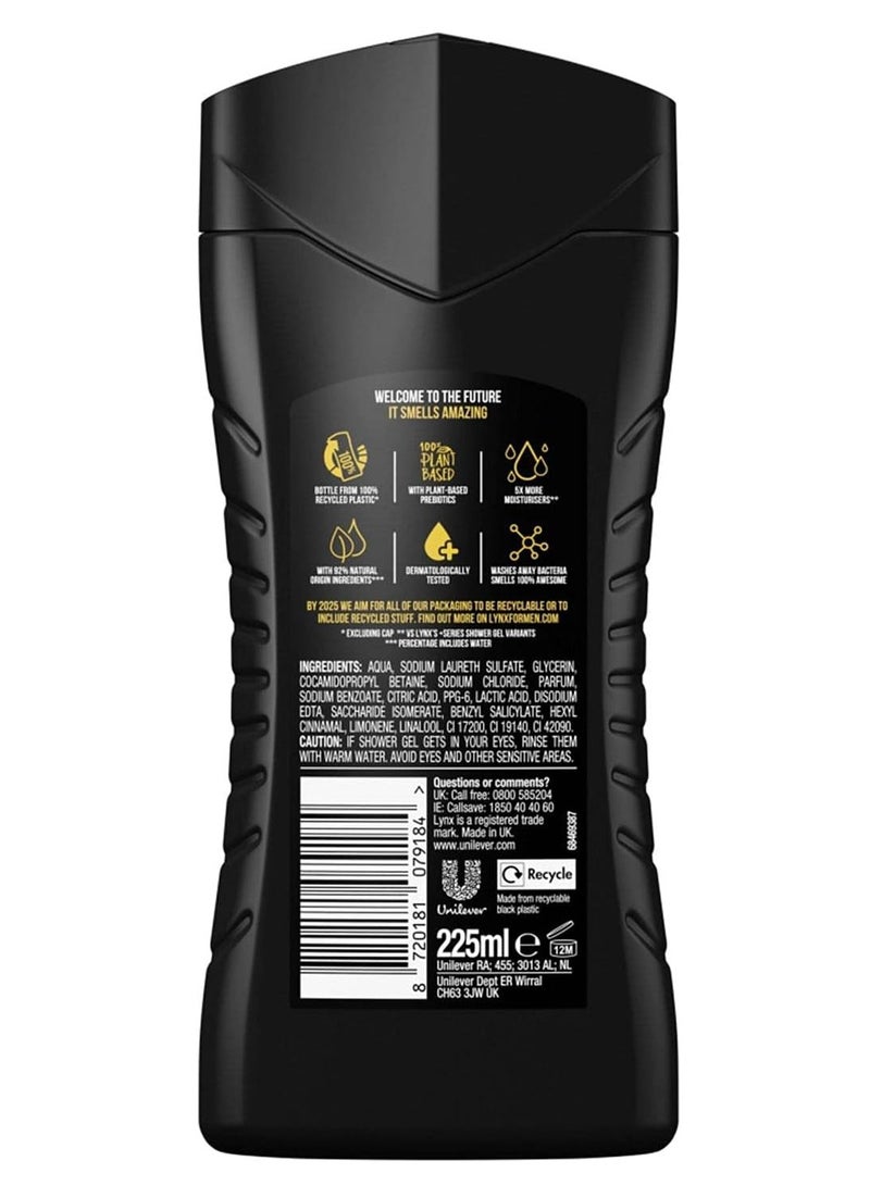 lynx لينكس 12 ساعة عطر منعش خشب العود والفانيليا غسول الجسم، 225 مل - Image 2