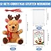 Silipull 12 Pcs Christmas Stuffed Reindeers with Holiday Icon Scarf Xmas Deer Gifts 4 Plush Elk Animal Toy for Adults Teacher Gifts Family Reunions Holiday Events - Image 4