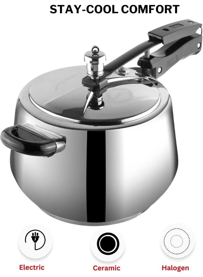 Vinod Handi Shape Inner Lid Europa Pressure Cooker - 5 L - Image 4