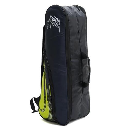 Lifelong Polyester Badminton Kit Bag for Men & Women | Dual Compartment, Personal Care Pouch | Water-Resistant, Soft Pads, Adjustable Strap | for Badminton, Gym & Outdoor Use (Black & Green) - Image 1