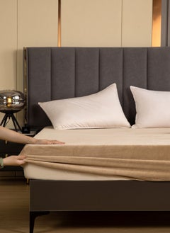 3-Piece Bedding Set, Thickened Milk Velvet Fitted Sheet Set, with 2 Pillowcases, Suitable for 2-Meter Bed (200*220cm)