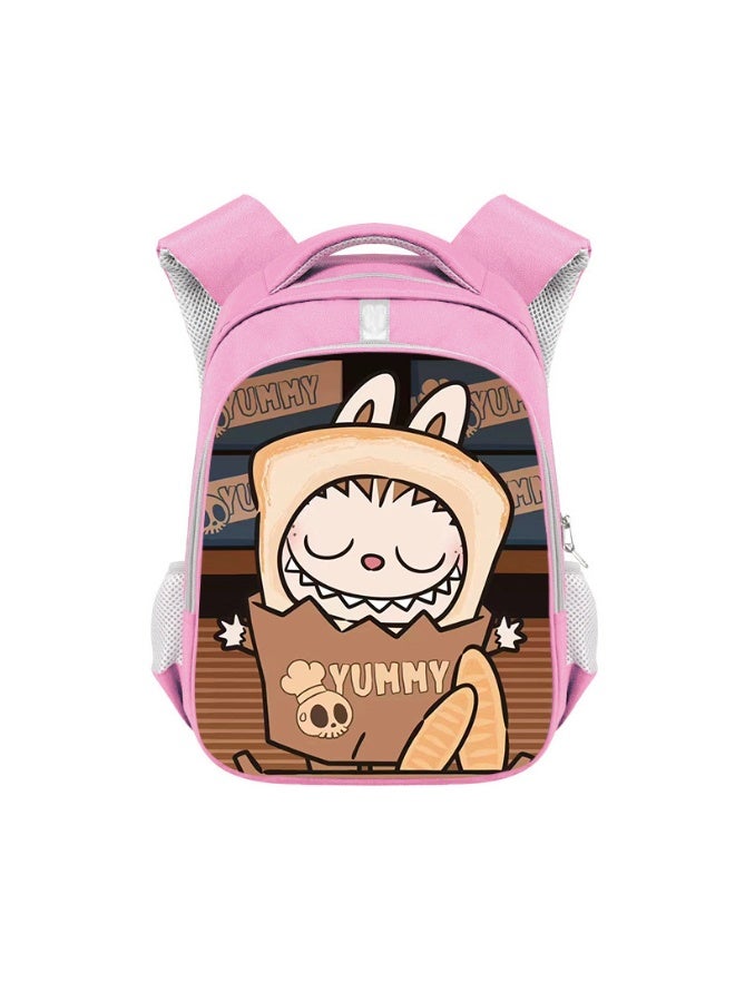 Labubu Backpack Student Large Capacity High-end Backpack Children's Wear-resistant Polyester Backpack 36*26*13CM - Image 1