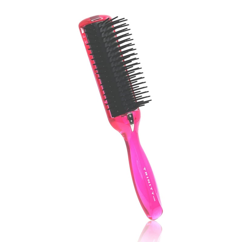 TrinityAnti Static Hairbrush Hair Detangler Brush for Women and Men with Grounding Wire Dry and Wet Hair Brush for Blow Drying Volumizing and Hair Styling Pink